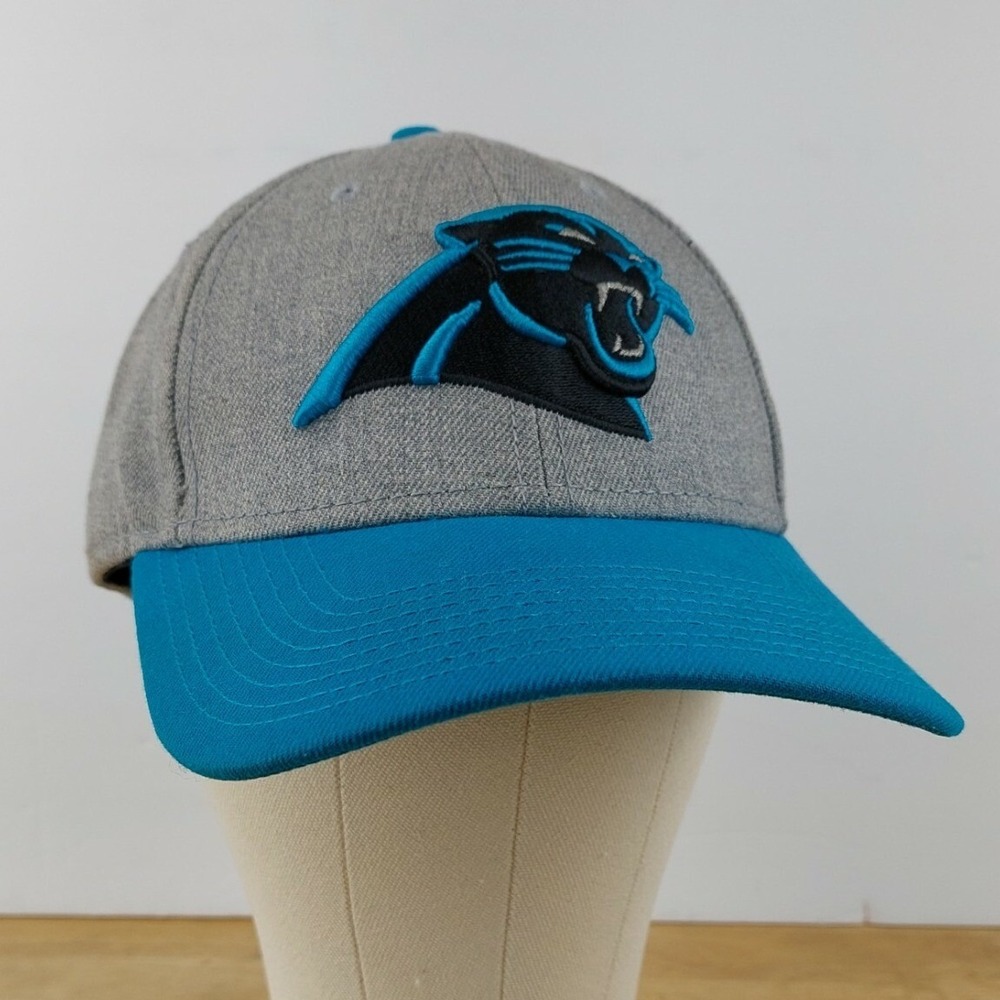 New Era 9FORTY Carolina Panthers Hat Mens OSFA Grey Blue NFL Adjustable Cap